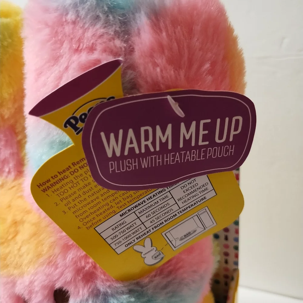 Peeps Heatable Bunny Plush. Microwavable beads Approx 11